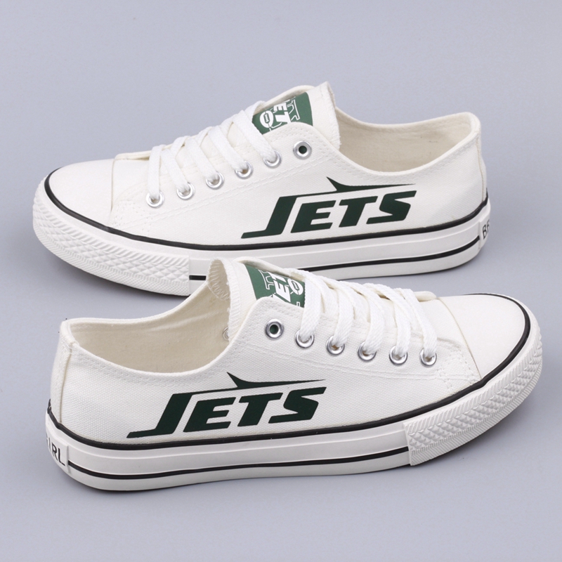Women's New York Jets Repeat Print Low Top Sneakers 001